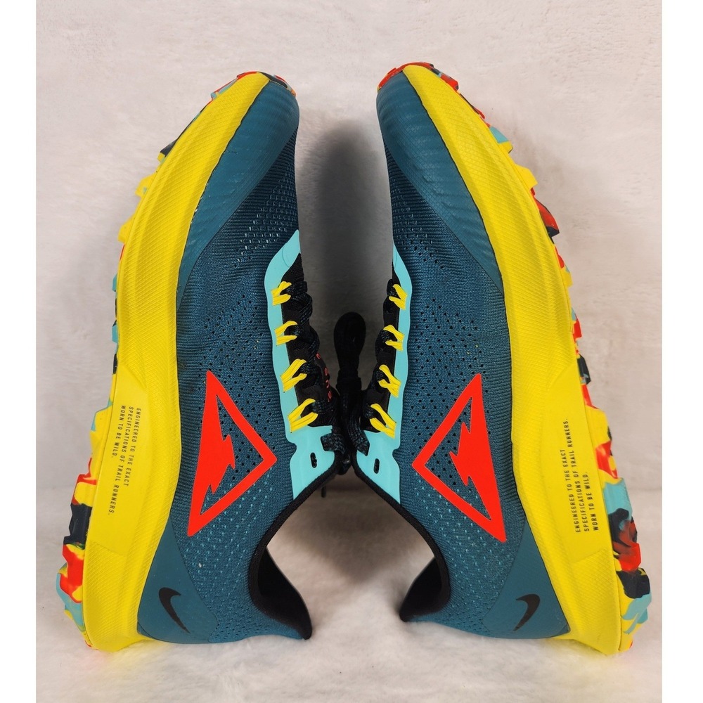 Nike Zoom Pegasus 36 Trail Running Shoes Teal Yellow Red AR5677-401 size 6M 7.5W - Picture 3 of 10